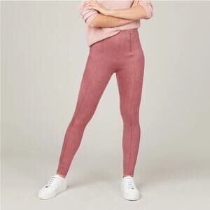 Spanx NWOT Faux Suede Leggings Rich Rose XS